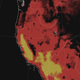 A map of extreme heat in the western U.S. forecast for Sunday.